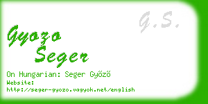 gyozo seger business card