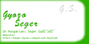 gyozo seger business card